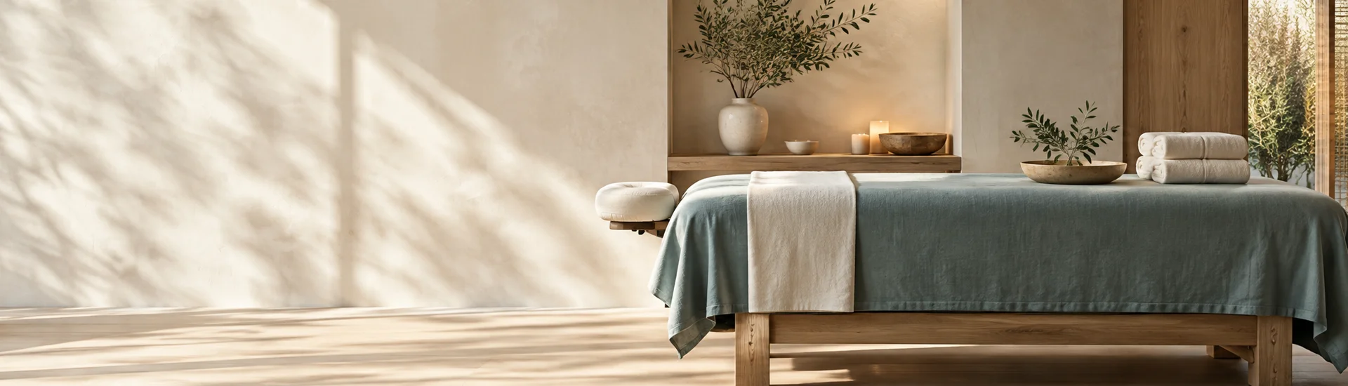 A peaceful massage studio at Soothing Sessions